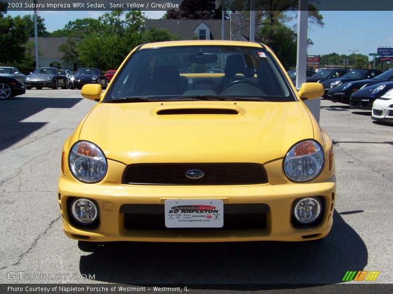 Sonic Yellow / Grey/Blue 2003 Subaru Impreza WRX Sedan
