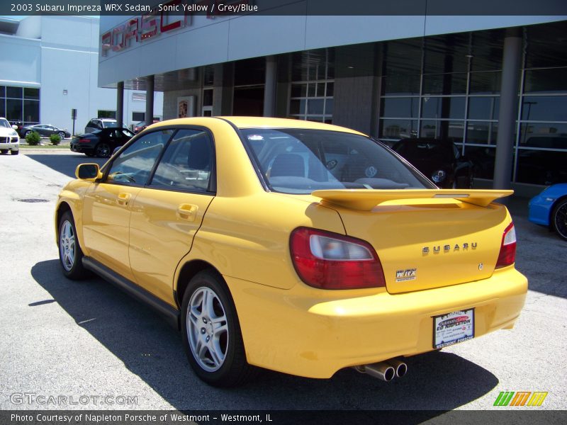 Sonic Yellow / Grey/Blue 2003 Subaru Impreza WRX Sedan