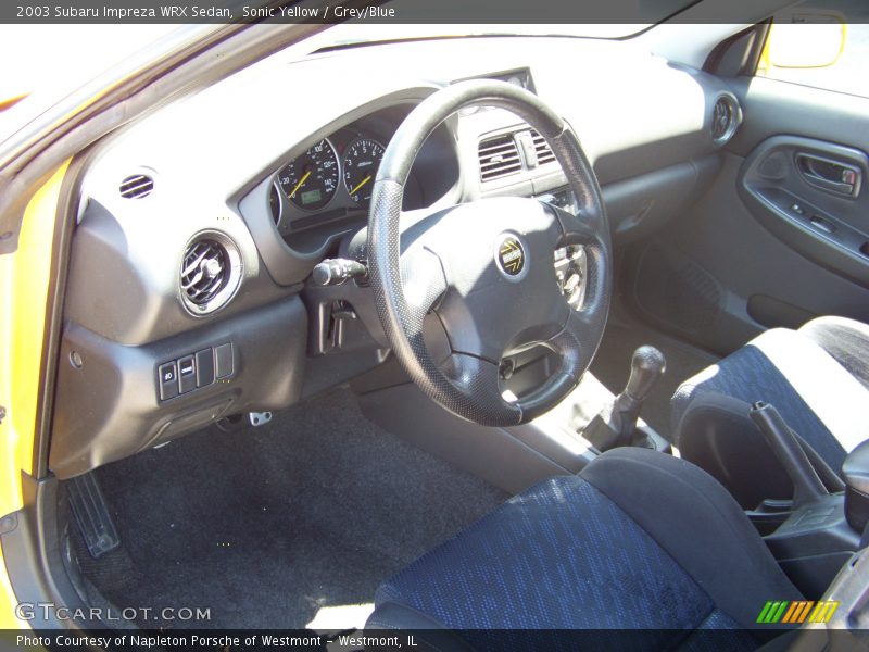Sonic Yellow / Grey/Blue 2003 Subaru Impreza WRX Sedan