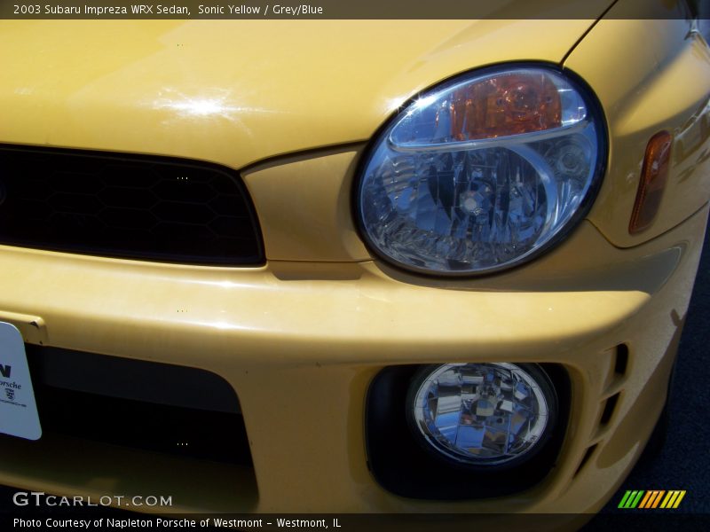 Sonic Yellow / Grey/Blue 2003 Subaru Impreza WRX Sedan