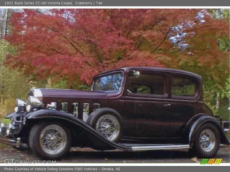 Cranberry / Tan 1932 Buick Series 32-90 Victoria Coupe