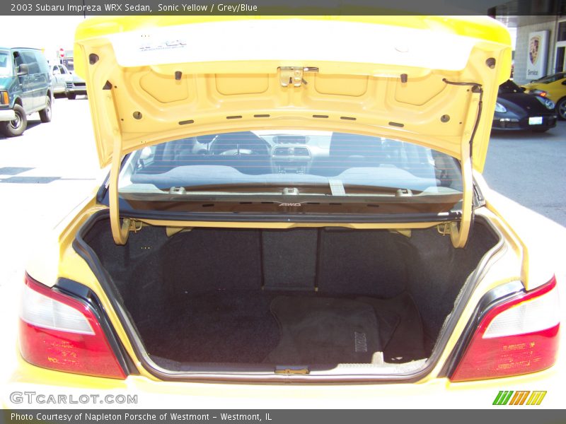Sonic Yellow / Grey/Blue 2003 Subaru Impreza WRX Sedan