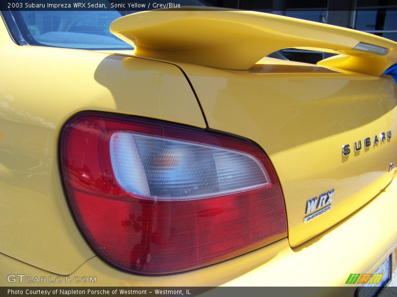 Sonic Yellow / Grey/Blue 2003 Subaru Impreza WRX Sedan