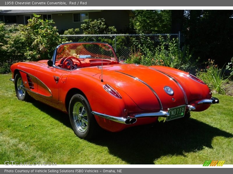 Red / Red 1958 Chevrolet Corvette Convertible
