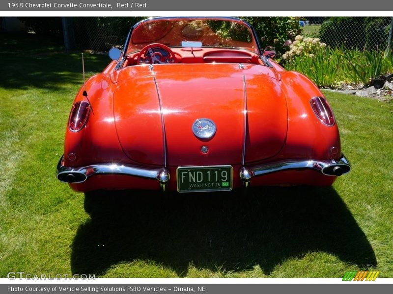 Red / Red 1958 Chevrolet Corvette Convertible