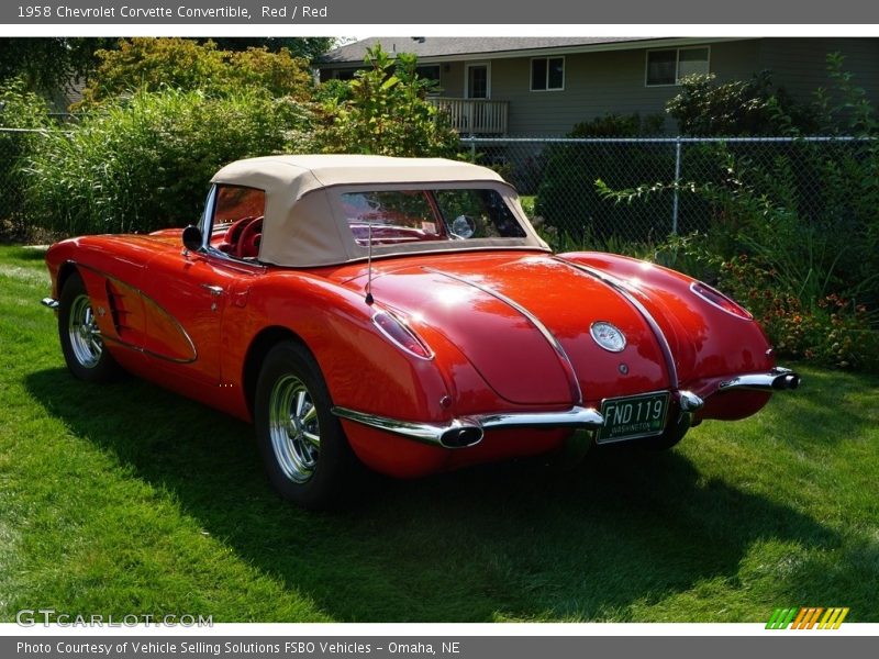 Red / Red 1958 Chevrolet Corvette Convertible