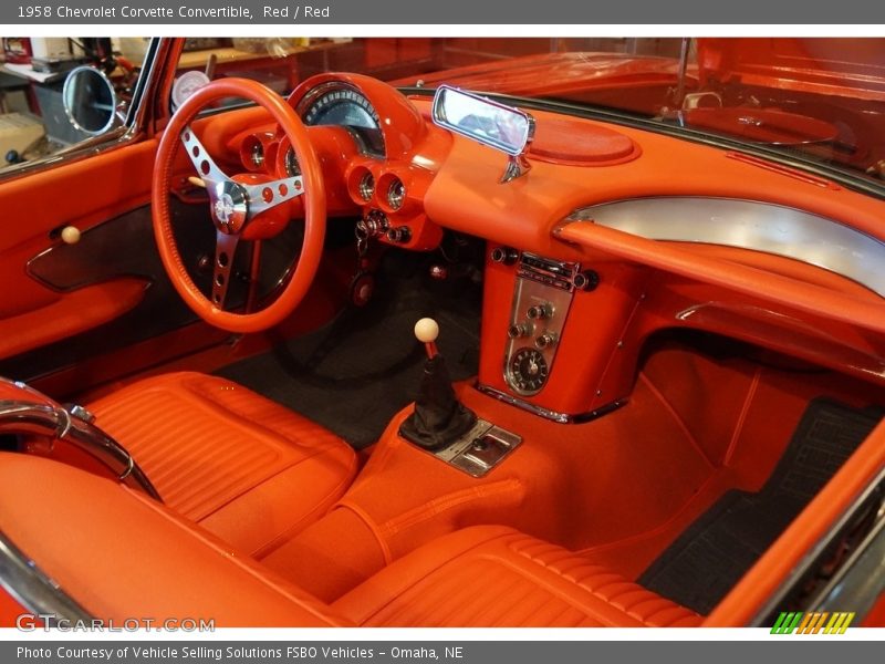 Red / Red 1958 Chevrolet Corvette Convertible