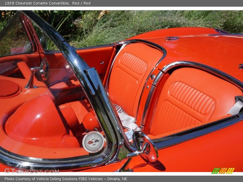 Red / Red 1958 Chevrolet Corvette Convertible