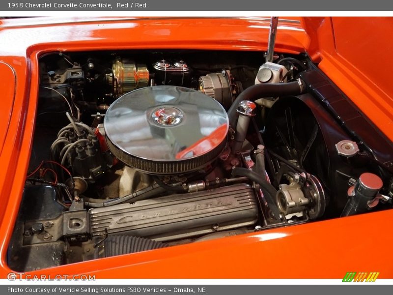 Red / Red 1958 Chevrolet Corvette Convertible