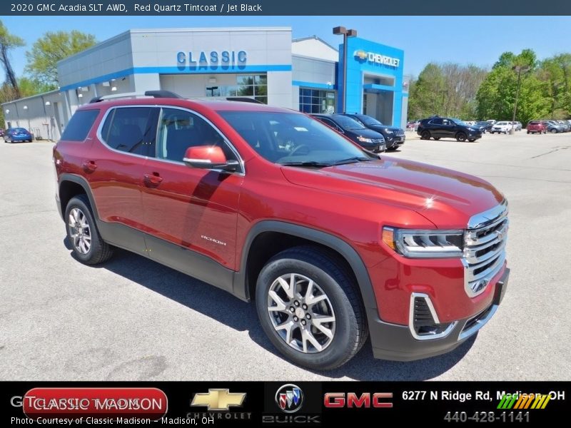 Red Quartz Tintcoat / Jet Black 2020 GMC Acadia SLT AWD