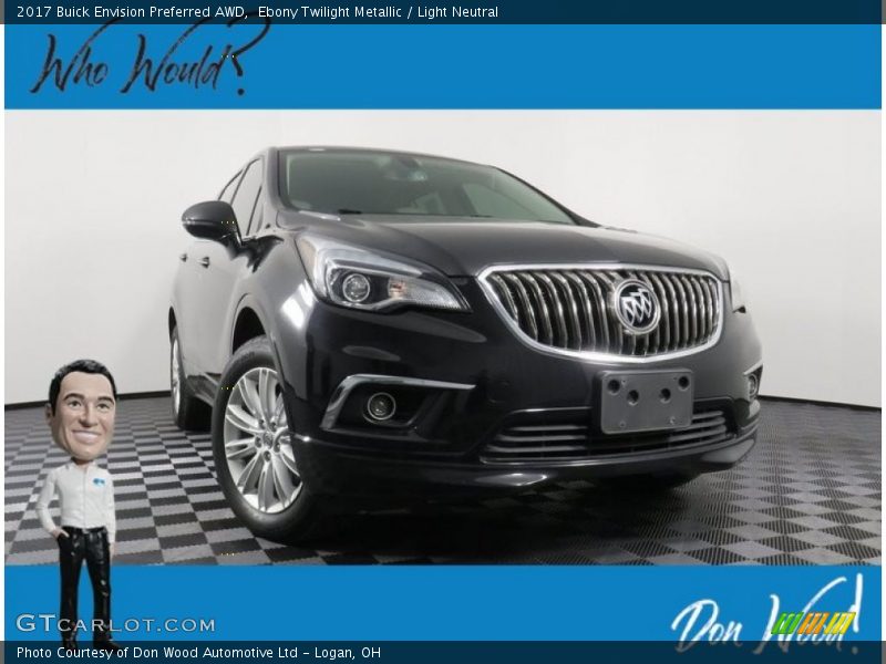 Ebony Twilight Metallic / Light Neutral 2017 Buick Envision Preferred AWD