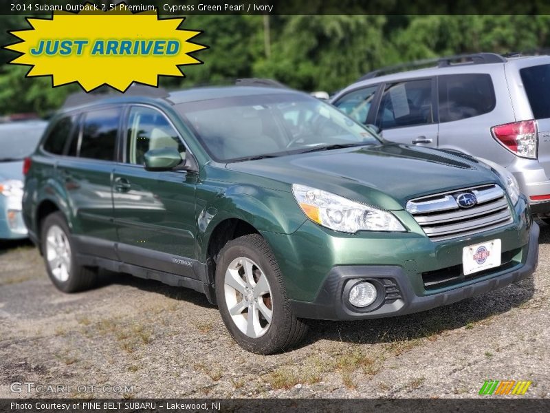 Cypress Green Pearl / Ivory 2014 Subaru Outback 2.5i Premium