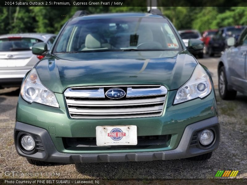 Cypress Green Pearl / Ivory 2014 Subaru Outback 2.5i Premium