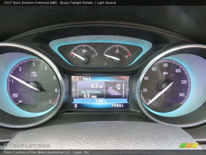 Ebony Twilight Metallic / Light Neutral 2017 Buick Envision Preferred AWD