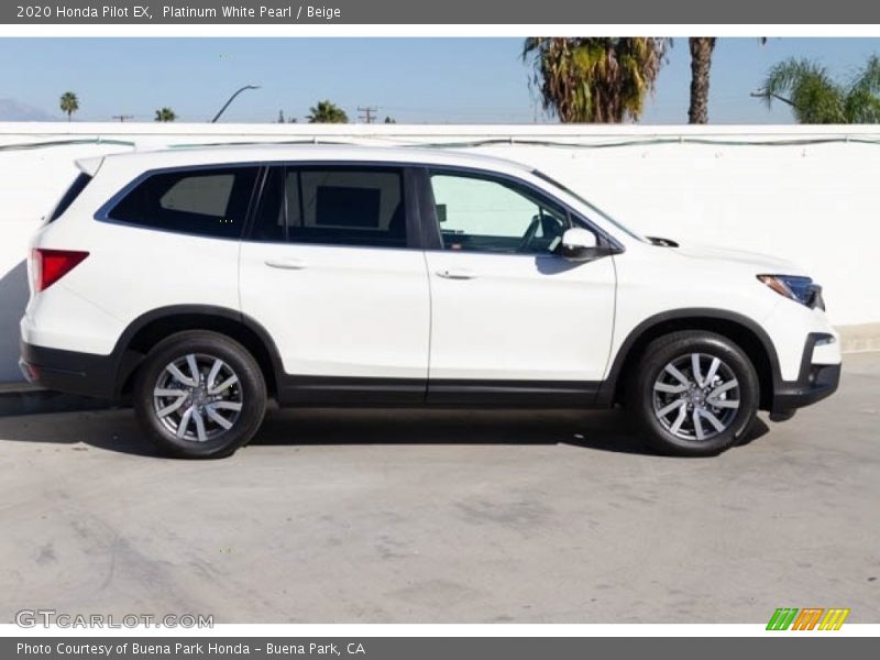 Platinum White Pearl / Beige 2020 Honda Pilot EX