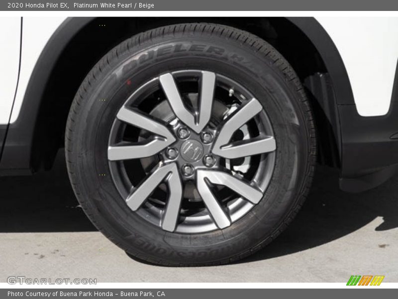 Platinum White Pearl / Beige 2020 Honda Pilot EX