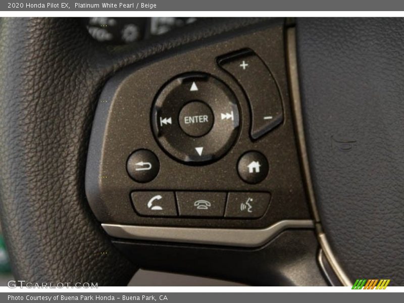 Platinum White Pearl / Beige 2020 Honda Pilot EX
