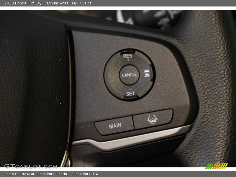 Platinum White Pearl / Beige 2020 Honda Pilot EX