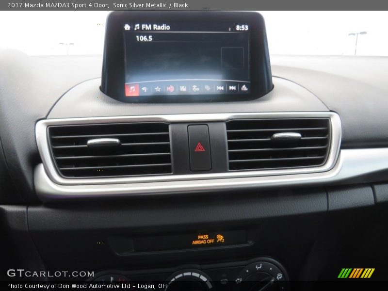Sonic Silver Metallic / Black 2017 Mazda MAZDA3 Sport 4 Door
