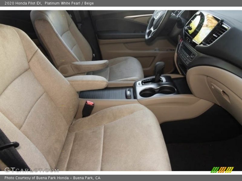 Platinum White Pearl / Beige 2020 Honda Pilot EX