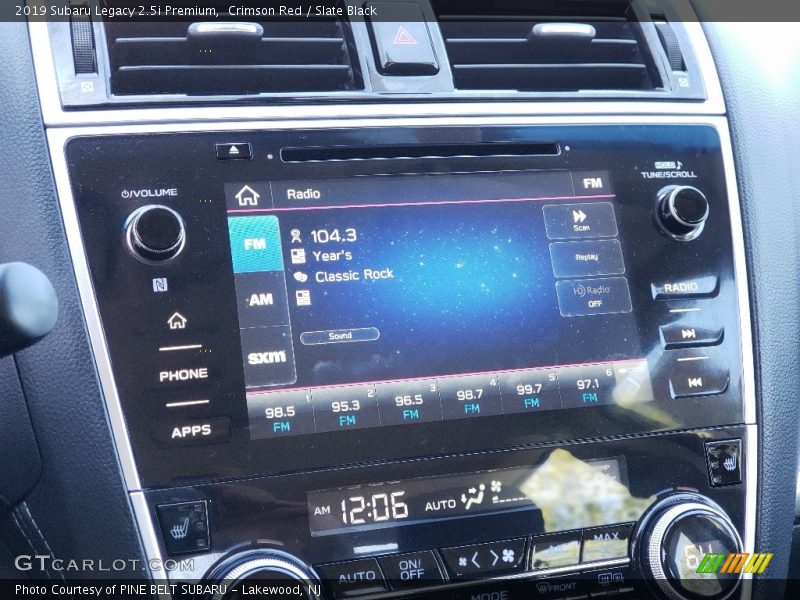 Crimson Red / Slate Black 2019 Subaru Legacy 2.5i Premium