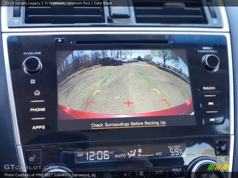Crimson Red / Slate Black 2019 Subaru Legacy 2.5i Premium