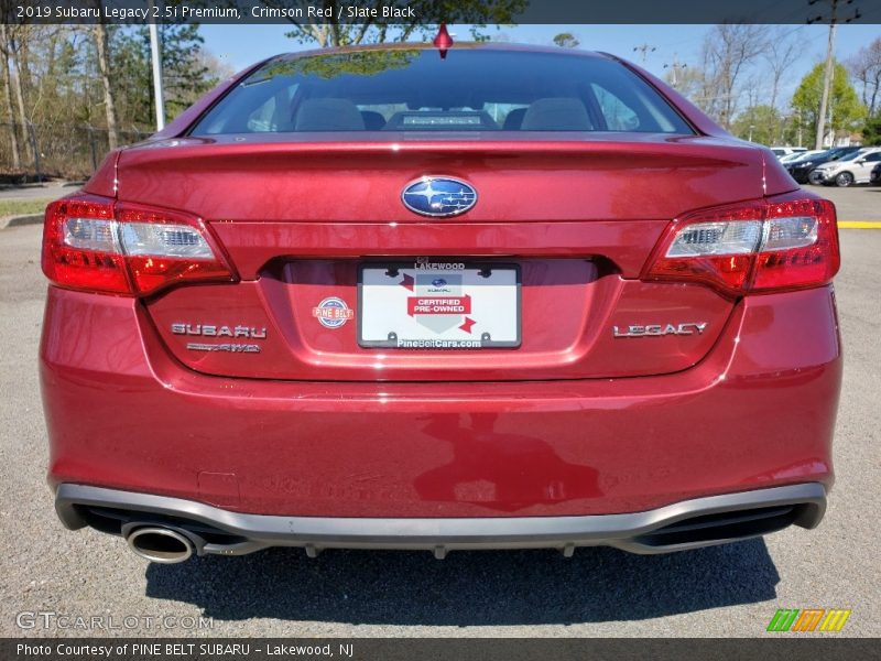 Crimson Red / Slate Black 2019 Subaru Legacy 2.5i Premium