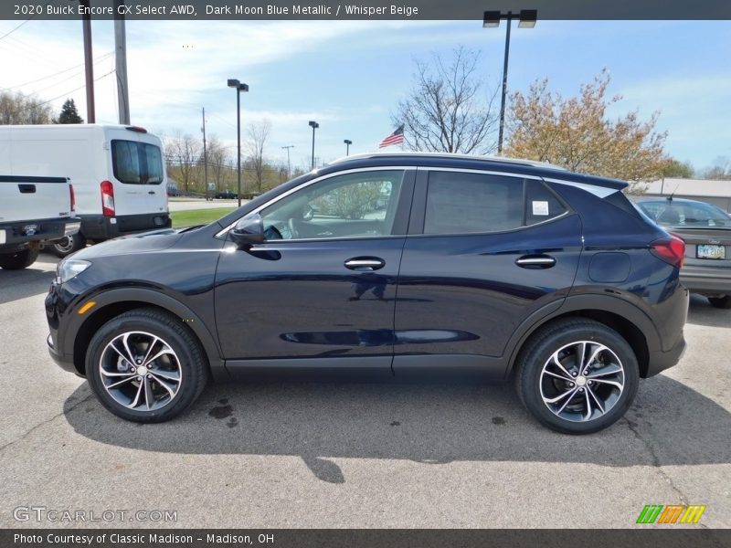 Dark Moon Blue Metallic / Whisper Beige 2020 Buick Encore GX Select AWD