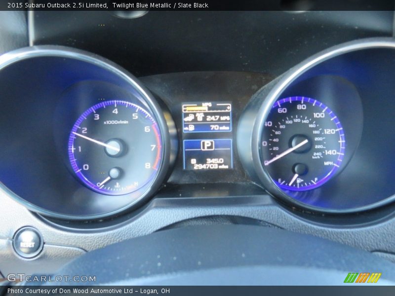 Twilight Blue Metallic / Slate Black 2015 Subaru Outback 2.5i Limited