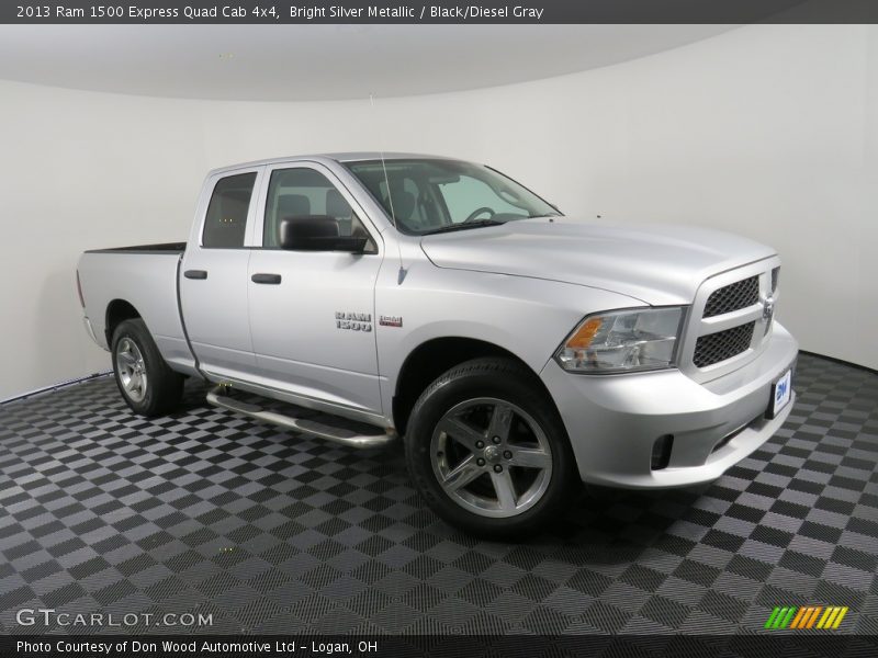 Bright Silver Metallic / Black/Diesel Gray 2013 Ram 1500 Express Quad Cab 4x4