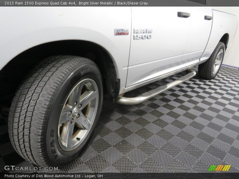 Bright Silver Metallic / Black/Diesel Gray 2013 Ram 1500 Express Quad Cab 4x4