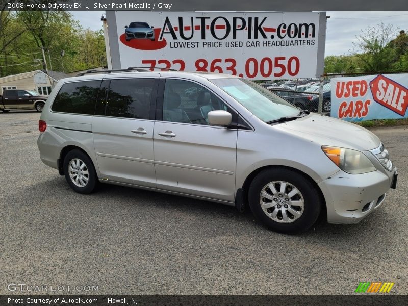 Silver Pearl Metallic / Gray 2008 Honda Odyssey EX-L