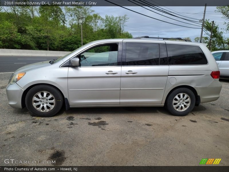 Silver Pearl Metallic / Gray 2008 Honda Odyssey EX-L