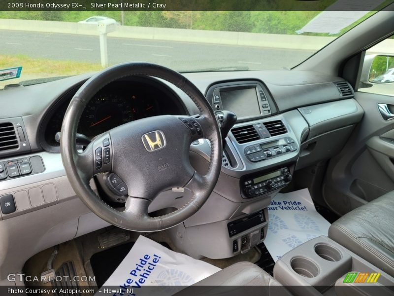 Silver Pearl Metallic / Gray 2008 Honda Odyssey EX-L