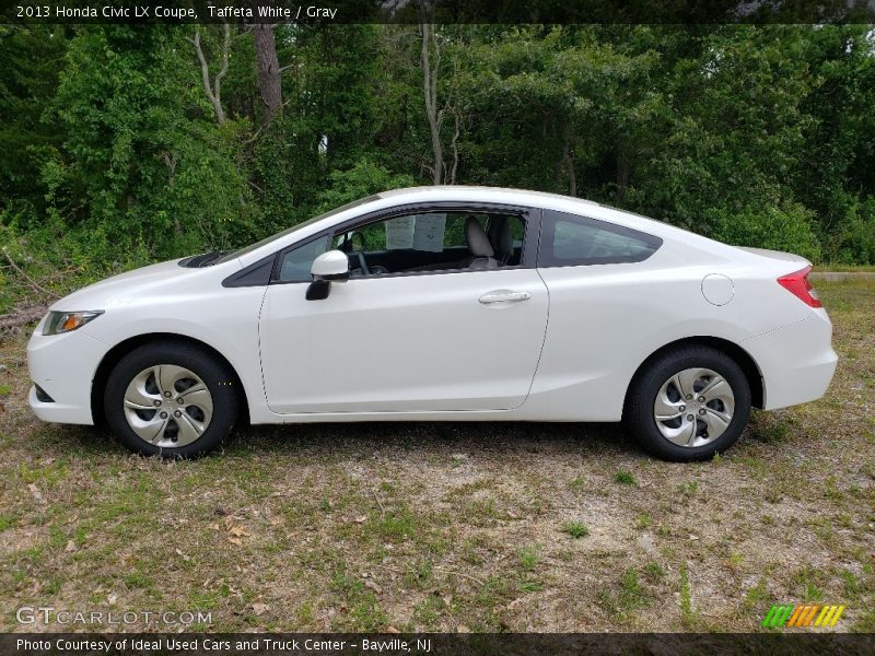 Taffeta White / Gray 2013 Honda Civic LX Coupe