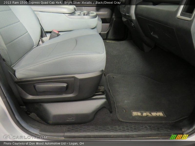 Bright Silver Metallic / Black/Diesel Gray 2013 Ram 1500 Express Quad Cab 4x4