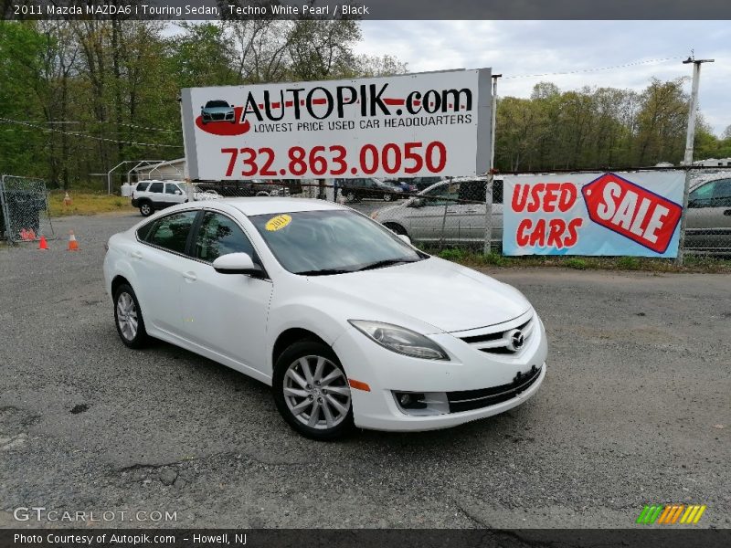 Techno White Pearl / Black 2011 Mazda MAZDA6 i Touring Sedan