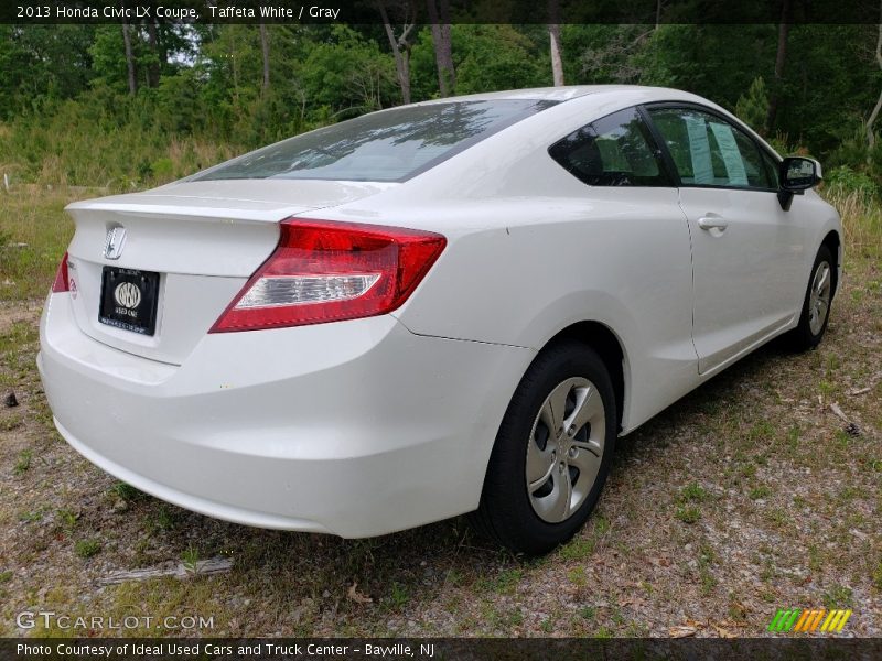 Taffeta White / Gray 2013 Honda Civic LX Coupe