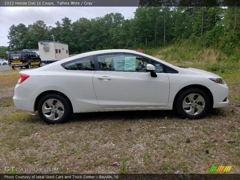 Taffeta White / Gray 2013 Honda Civic LX Coupe