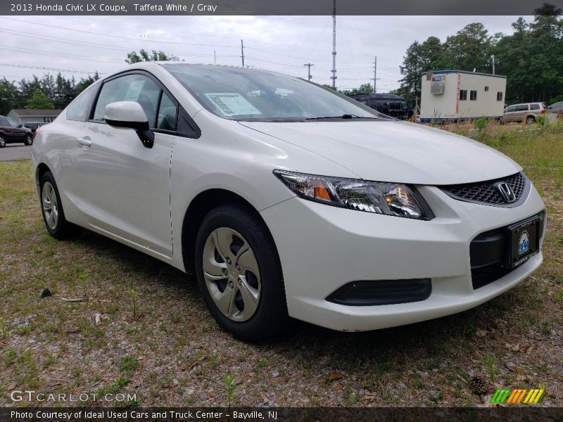 Taffeta White / Gray 2013 Honda Civic LX Coupe