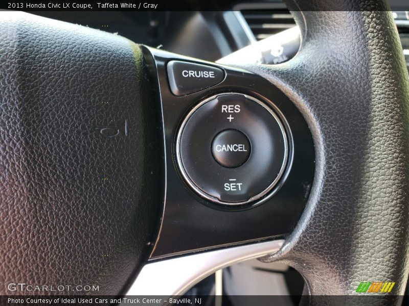 Taffeta White / Gray 2013 Honda Civic LX Coupe