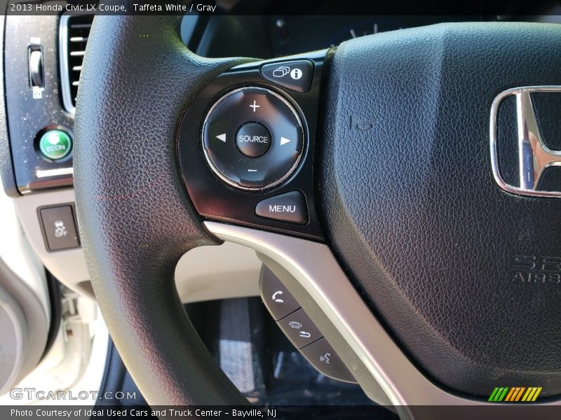 Taffeta White / Gray 2013 Honda Civic LX Coupe