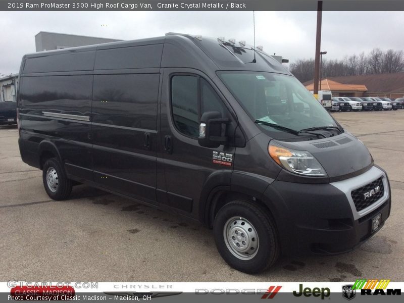 Granite Crystal Metallic / Black 2019 Ram ProMaster 3500 High Roof Cargo Van