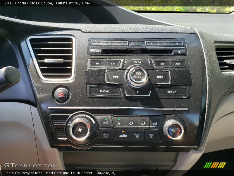 Taffeta White / Gray 2013 Honda Civic LX Coupe