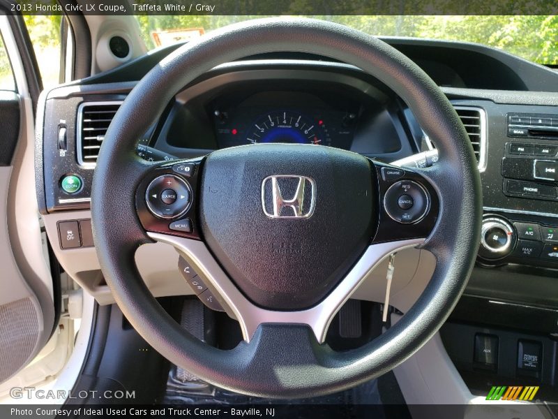 Taffeta White / Gray 2013 Honda Civic LX Coupe