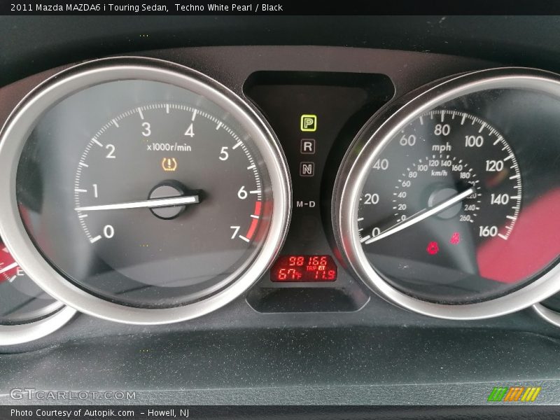 Techno White Pearl / Black 2011 Mazda MAZDA6 i Touring Sedan