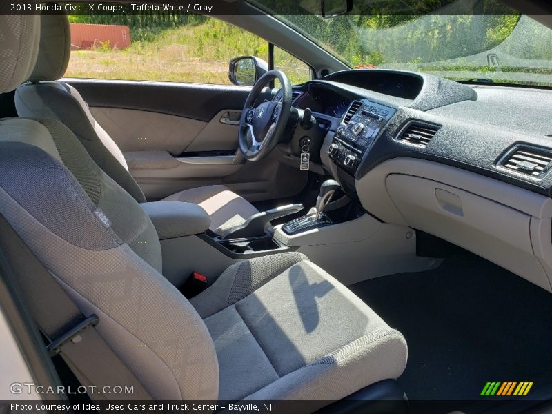 Taffeta White / Gray 2013 Honda Civic LX Coupe
