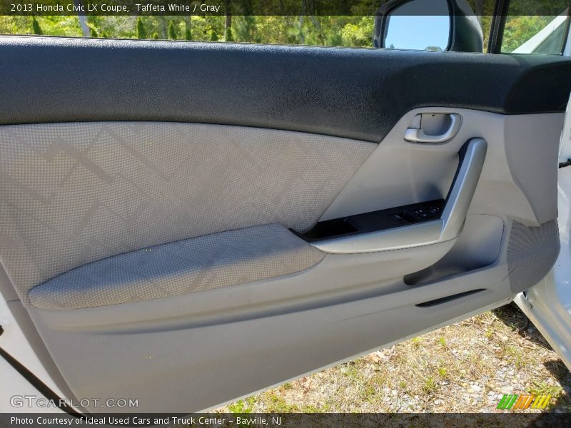 Taffeta White / Gray 2013 Honda Civic LX Coupe