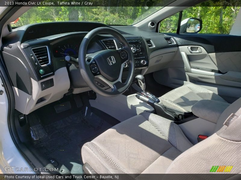 Taffeta White / Gray 2013 Honda Civic LX Coupe