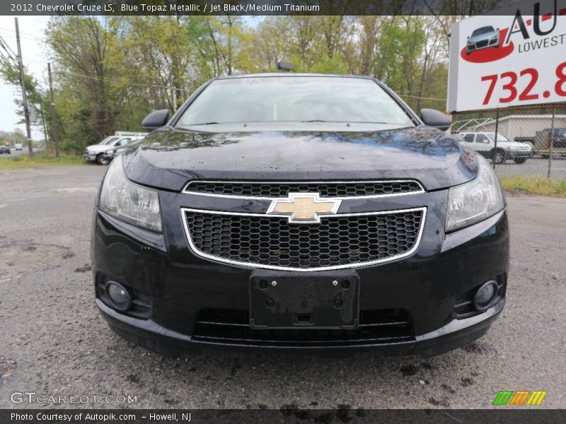 Blue Topaz Metallic / Jet Black/Medium Titanium 2012 Chevrolet Cruze LS